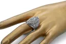 Sterling Silber 925 Zirkon Ring Vintage vrc090s